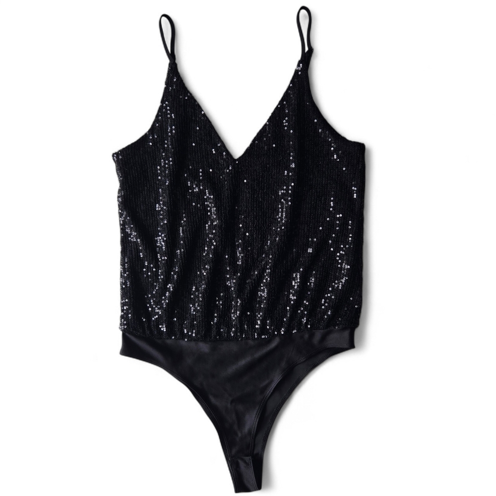 Sincerely Jules Sequin V-Neck Bodysuit - Picture 3 of 10